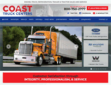 Tablet Screenshot of coasttruckcenters.com